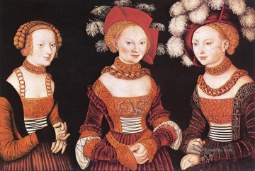  X Kunst - sächsische Prinzessinnen Sibylla Emilia und Sidonia Renaissance Lucas Cranach der Ältere